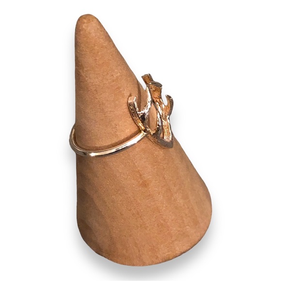 Silver tone antler ring - Picture 3 of 4
